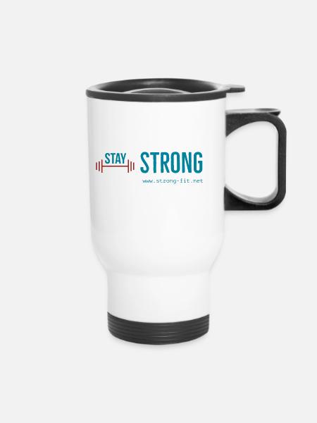 StayStrong fit - Thermobecher mit Tragegriff - Weiß