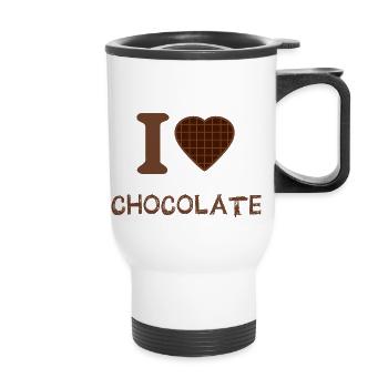 J’adore le chocolat - Tasse isotherme avec poignée - blanc - Devant