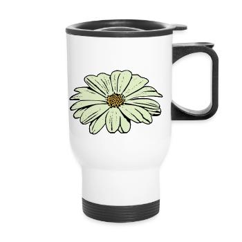 Fleur de Fleurs Vert Pastel Jour de la Saint-Patrick - Tasse isotherme avec poignée - blanc - Devant