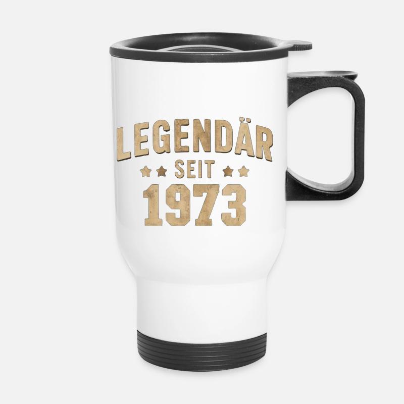 Legendär Seit 1973 - Thermobecher mit Tragegriff - Weiß