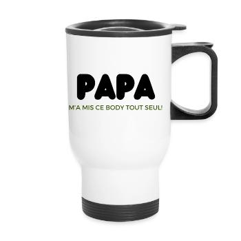 Baby - Birth - Pregnancy - Dad - Mom - Baby - Thermal mug with handle - white - Front