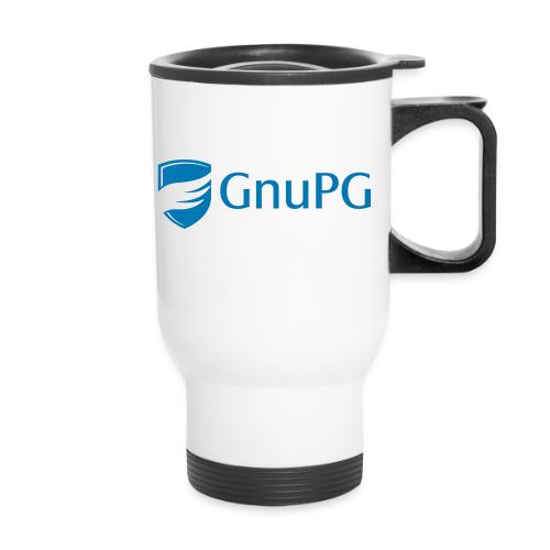 GnuPG-Logo (blau) - Thermobecher mit Tragegriff
