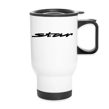 étoiles - Tasse isotherme avec poignée - blanc - Devant