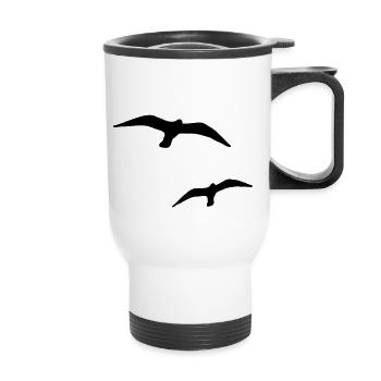 freedom 2 - Thermal mug with handle - white - Front