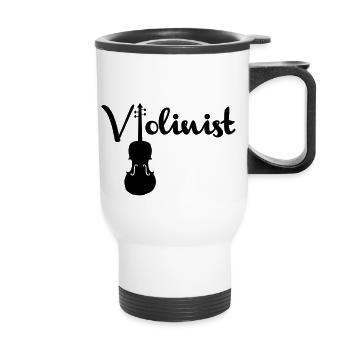 violinist - Thermal mug with handle - white - Front