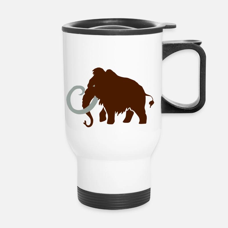 Mammoth - Thermal mug with handle - white