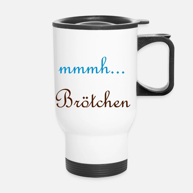 Brötchen - Thermobecher mit Tragegriff - Weiß