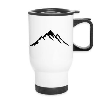 Montagne - Tasse isotherme avec poignée - blanc - Devant