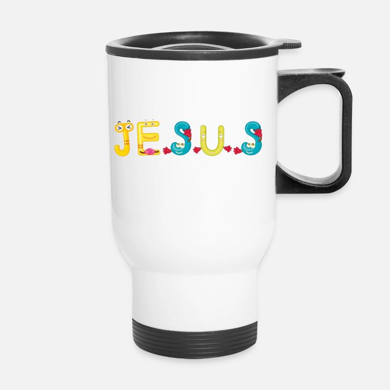Jesus - Thermobecher mit Tragegriff - Weiß