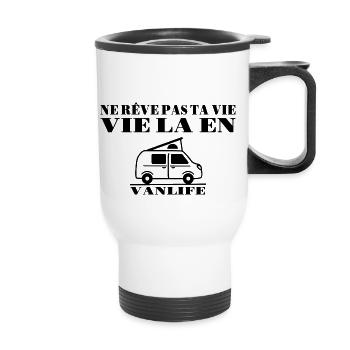 vie en van - Tasse isotherme avec poignée - blanc - Devant