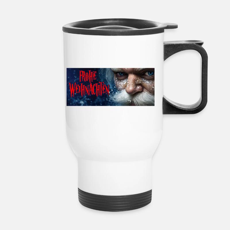 Weihnachtsmann 1 - Thermobecher mit Tragegriff - Weiß