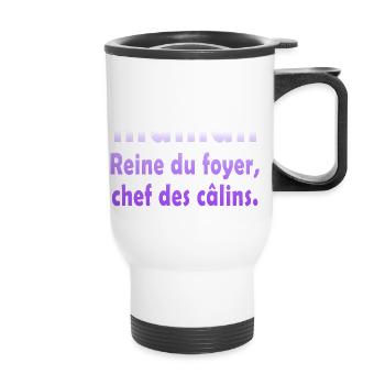 Mutter Mutter Humor Witz Geschenk - Thermobecher mit Tragegriff - Weiß - Vorne