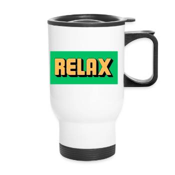 Se détendre! - Tasse isotherme avec poignée - blanc - Devant