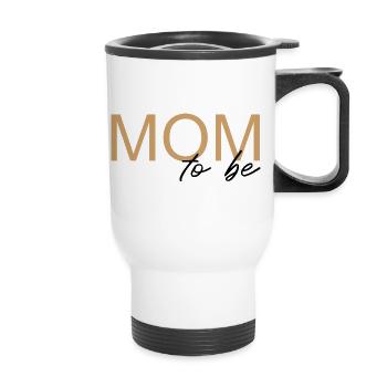 Mom To Be - Thermal mug with handle - white - Front