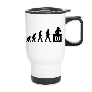 DJ Evolution – Electronic Music - Thermal mug with handle - white - Front