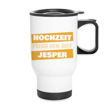 JGA Jesper - Thermal mug with handle - white - Front