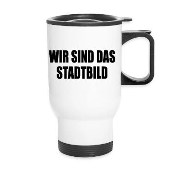 Nous sommes le paysage urbain - Tasse isotherme avec poignée - blanc - Devant