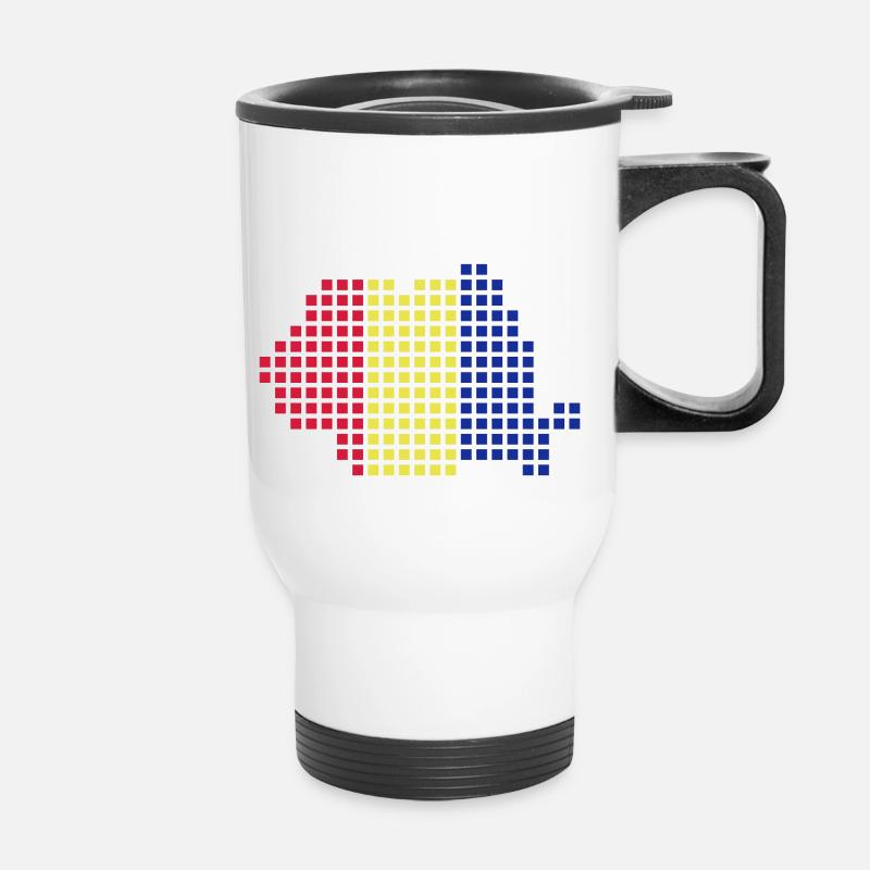 Romania - Thermal mug with handle - white