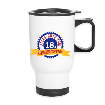 Joyeux 18ème Anniversaire - Tasse isotherme avec poignée - blanc - Devant