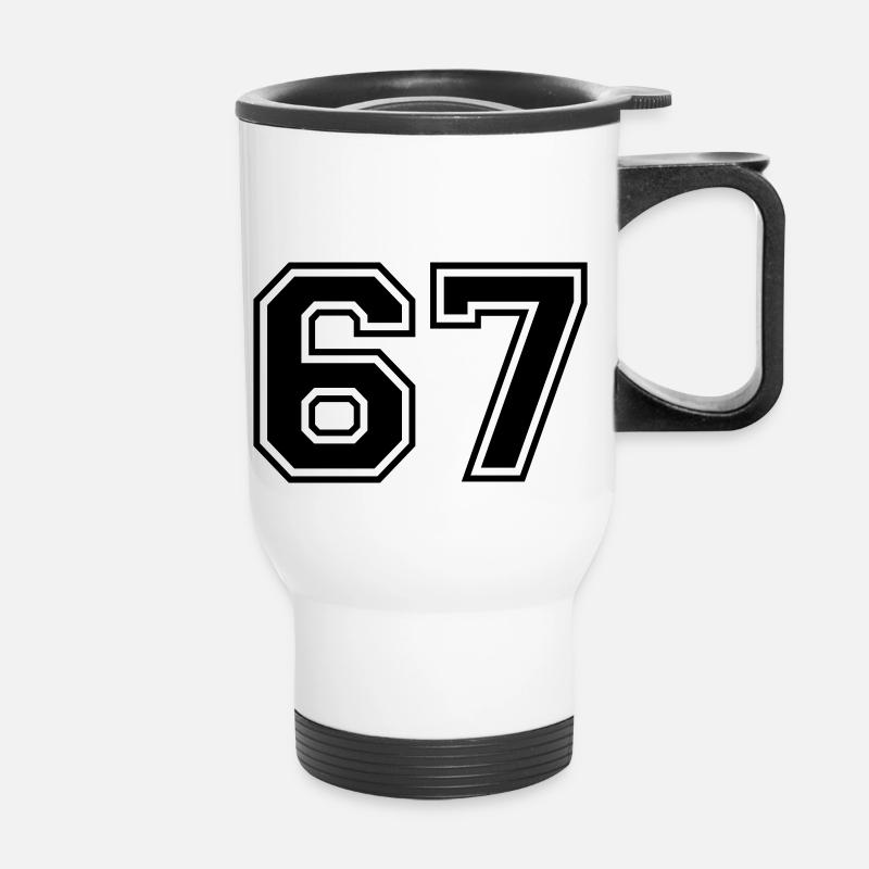 67 - Thermobecher mit Tragegriff - Weiß