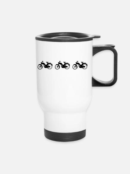 Cyclomoteur Vintage MV50 - Tasse isotherme avec poignée - blanc