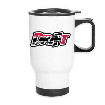 Drift Motorsport - Thermobecher mit Tragegriff - Weiß - Vorne