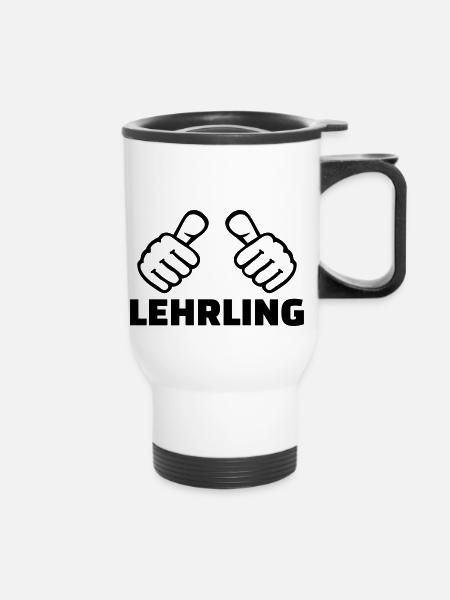 Lehrling - Thermobecher mit Tragegriff - Weiß