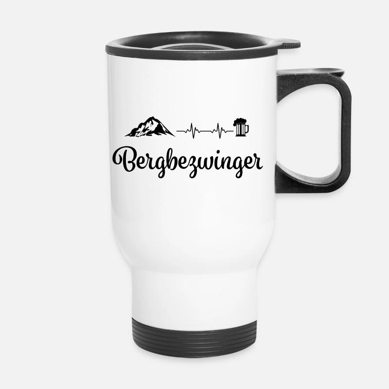Bergbezwinger - Thermobecher mit Tragegriff - Weiß