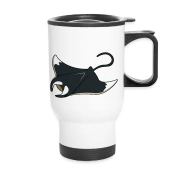 manta ray - Thermal mug with handle - white - Front