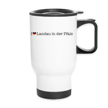 J’adore Landau in der Pfalz - Tasse isotherme avec poignée - blanc - Devant
