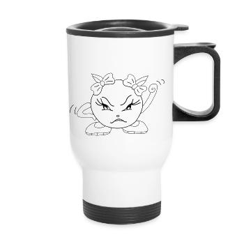 Evali en colère - Tasse isotherme avec poignée - blanc - Devant