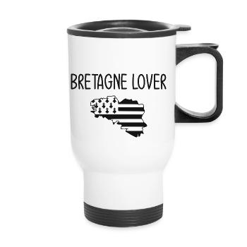 Bretagne lover - Thermal mug with handle - white - Front