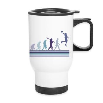 Basketball Sports Evolution for BBall Lovers Dunk - Thermal mug with handle - white - Front