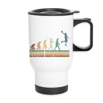 Basketball Sports Evolution for BBall Lovers Dunk - Thermal mug with handle - white - Front