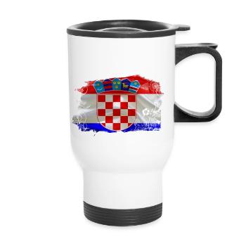 Croatia Croatian Hrvatska Croatia Croats vatreni - Thermal mug with handle - white - Front