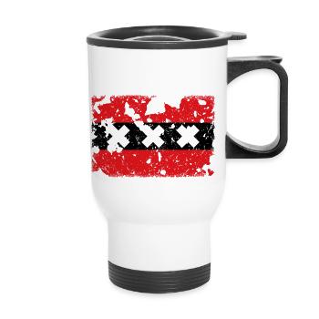 Amsterdam Vintage - Tasse isotherme avec poignée - blanc - Devant