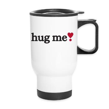 Hug me - Thermal mug with handle - white - Front