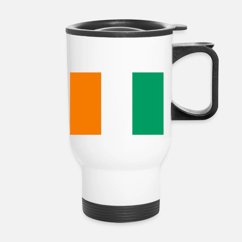Ivory Coast / Flag of Côte d'Ivoire - Thermal mug with handle - white
