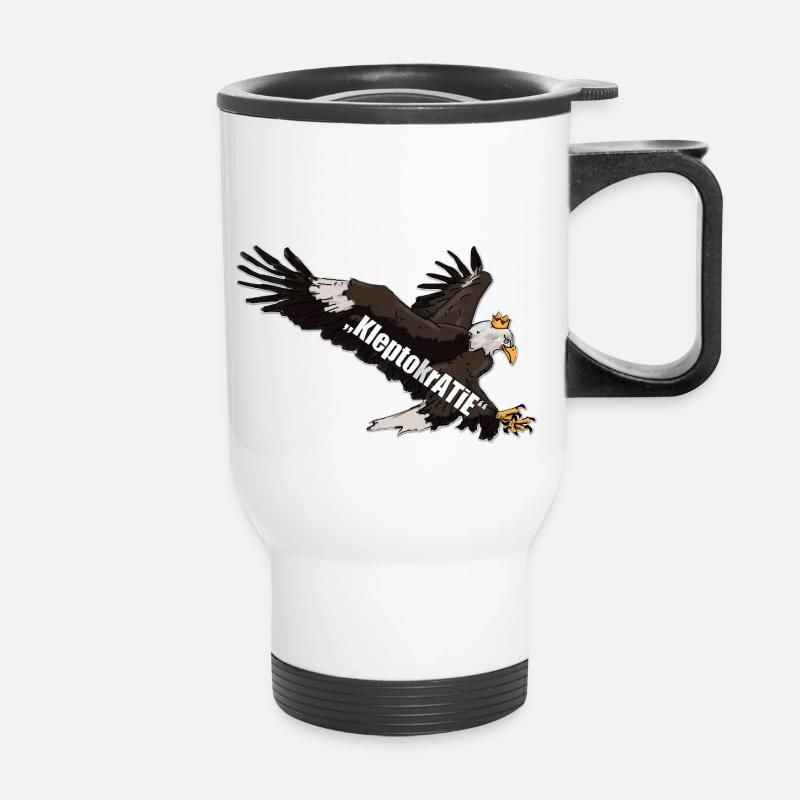 EAGLE - Thermal mug with handle - white