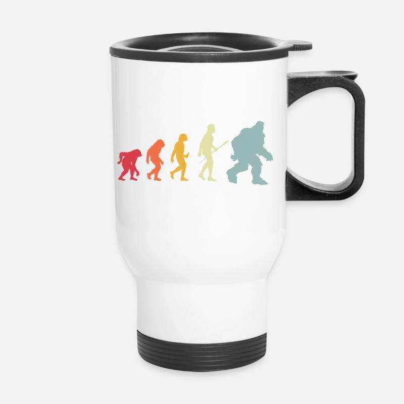 bigfoot_Evolution_4 - Thermal mug with handle - white