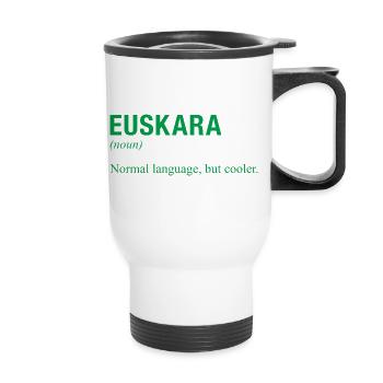 Basque language - Thermal mug with handle - white - Front