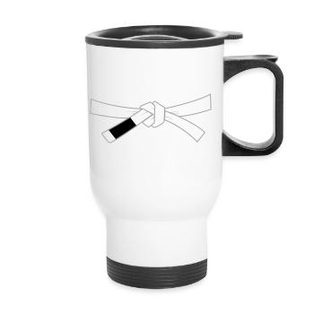 Whitebelt - White Belt - Thermal mug with handle - white - Front
