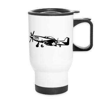 P-51 - Thermobecher mit Tragegriff - Weiß - Vorne
