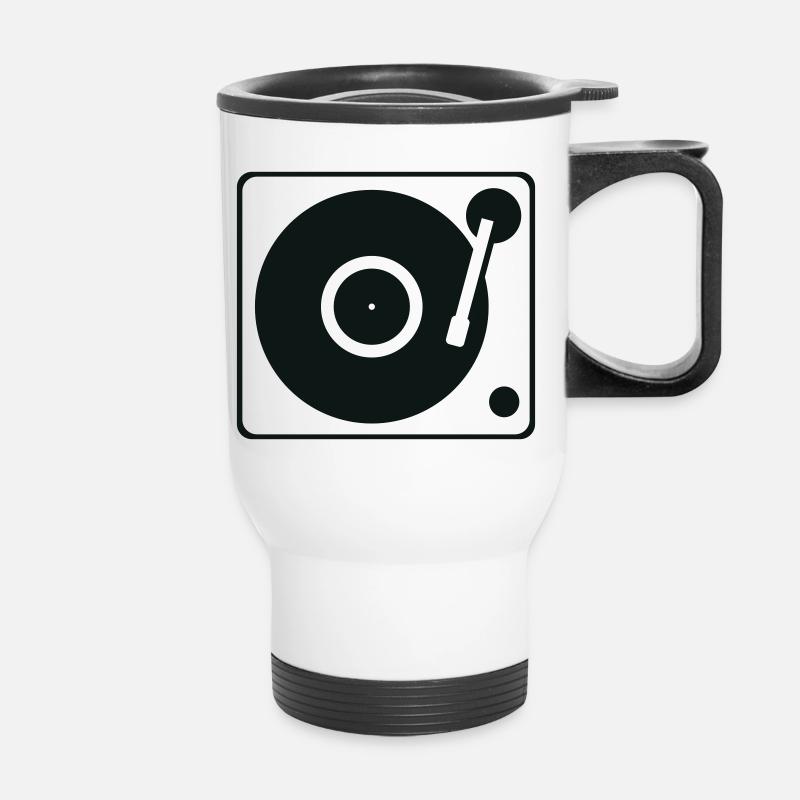 turntable - Thermal mug with handle - white