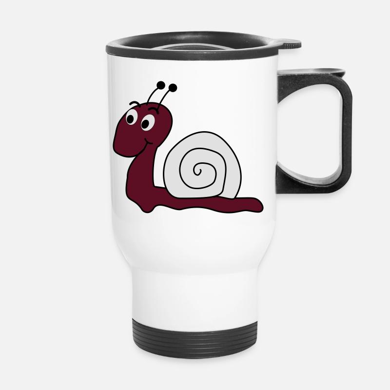 coole Schnecke - Thermobecher mit Tragegriff - Weiß