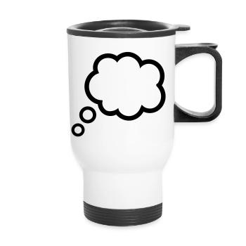 Speech bubble - Thermal mug with handle - white - Front