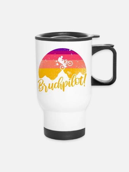 Bruchpilot - Thermobecher mit Tragegriff - Weiß