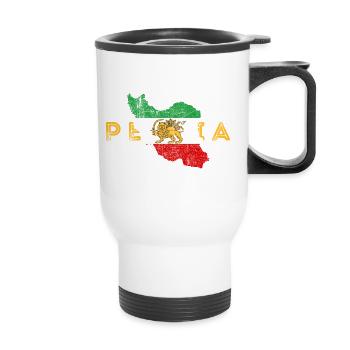 Persia Shape and Flag - Thermal mug with handle - white - Front