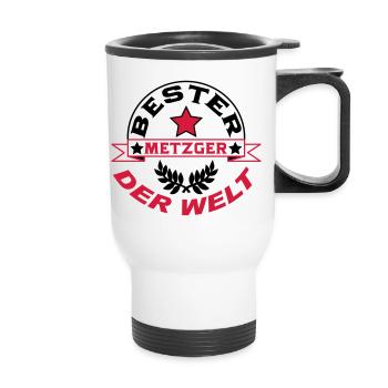Metzger / Backer / Butcher / Baker / Vati - Thermal mug with handle - white - Front