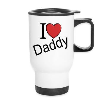 I love Daddy - Thermal mug with handle - white - Front